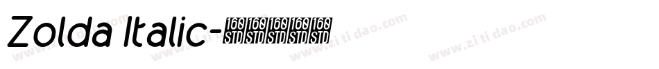 Zolda Italic字体转换